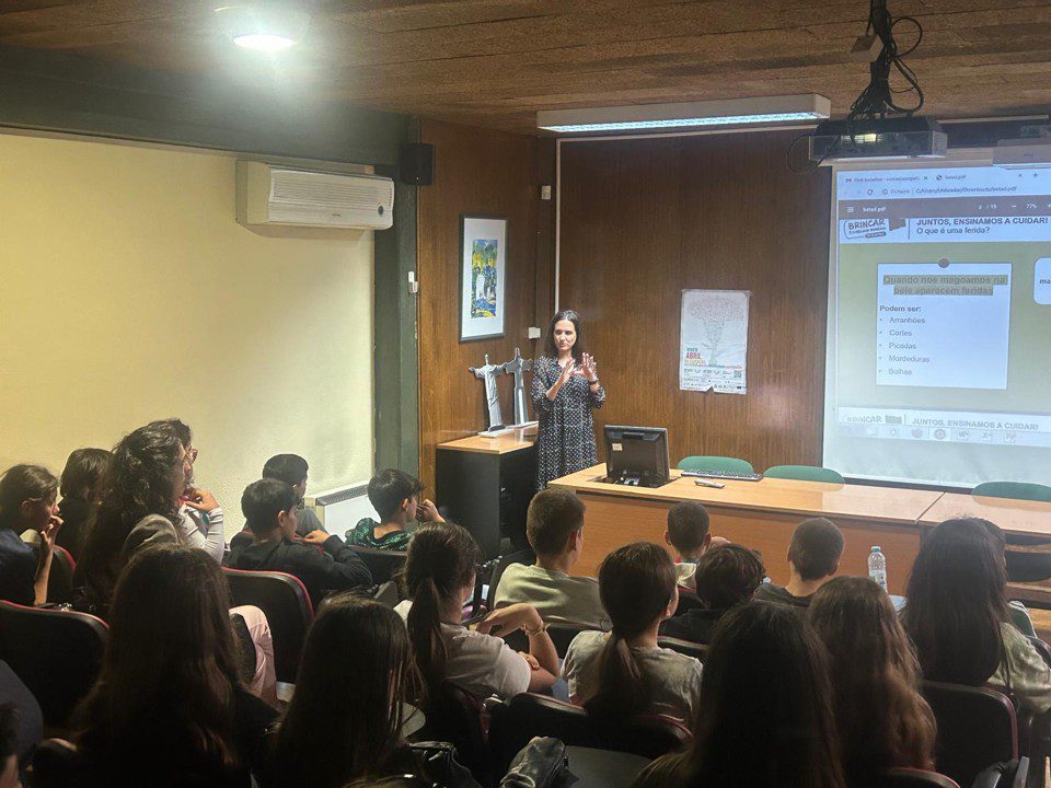 Alunos na plateia
