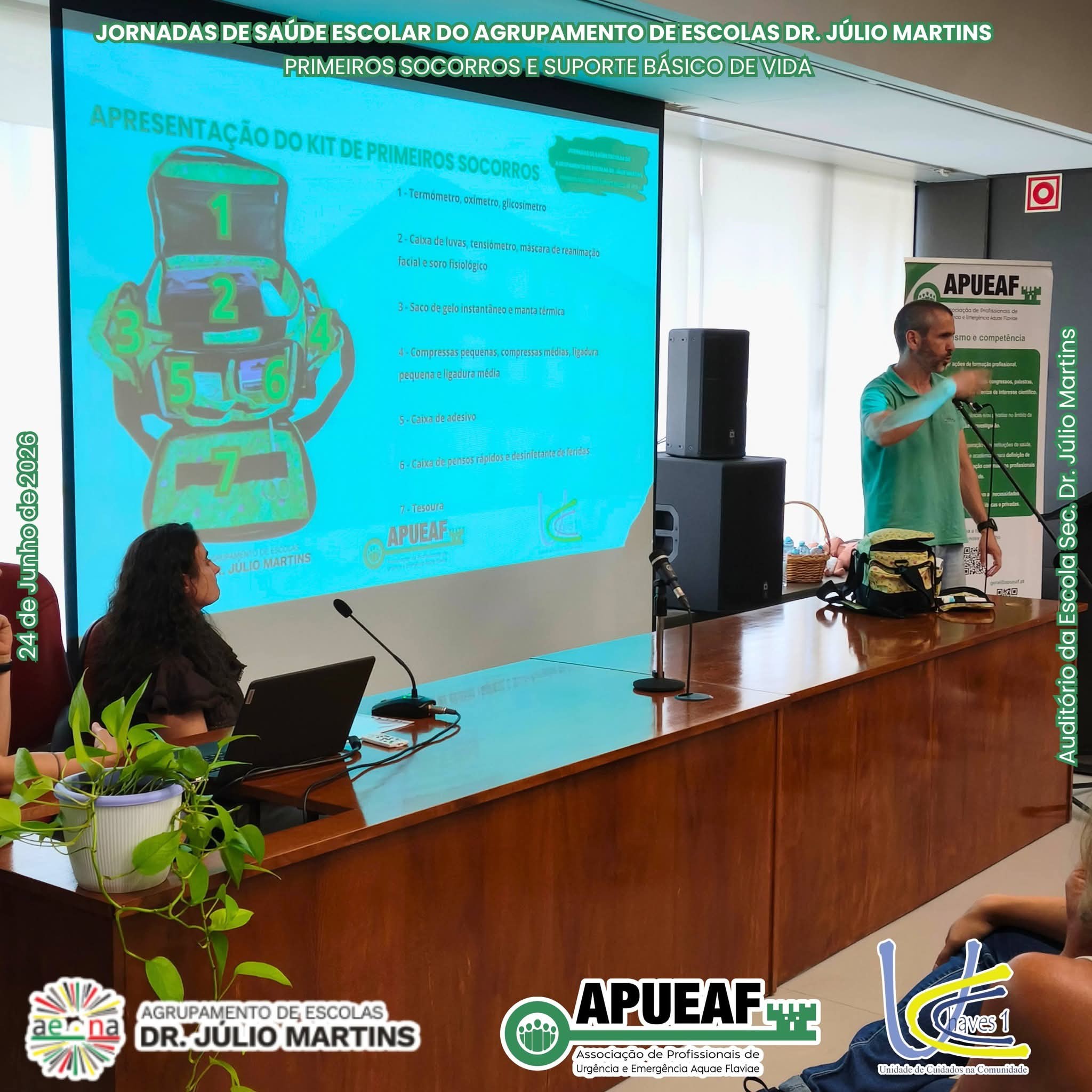 Apresentação do kit de primeiros socorros